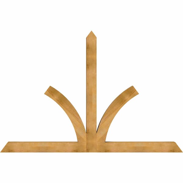 Ekena Millwork Richland Rough Sawn Timber Gable Bracket, Western Red Cedar, 108"W x 72"H x 6"D x 6"F, 16/12 Pitch GBW108X72X0606RIC00RWR - main